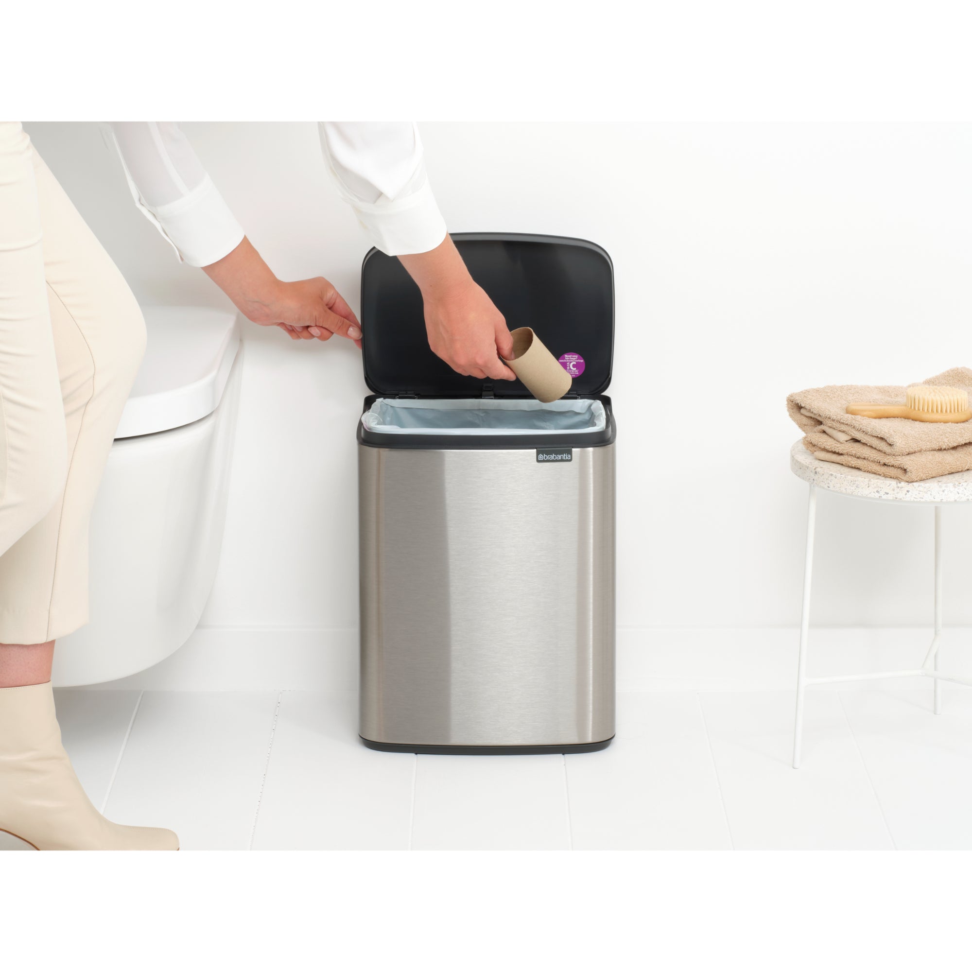 Brabantia BO Waste Bin 12L Matt Steel FPP