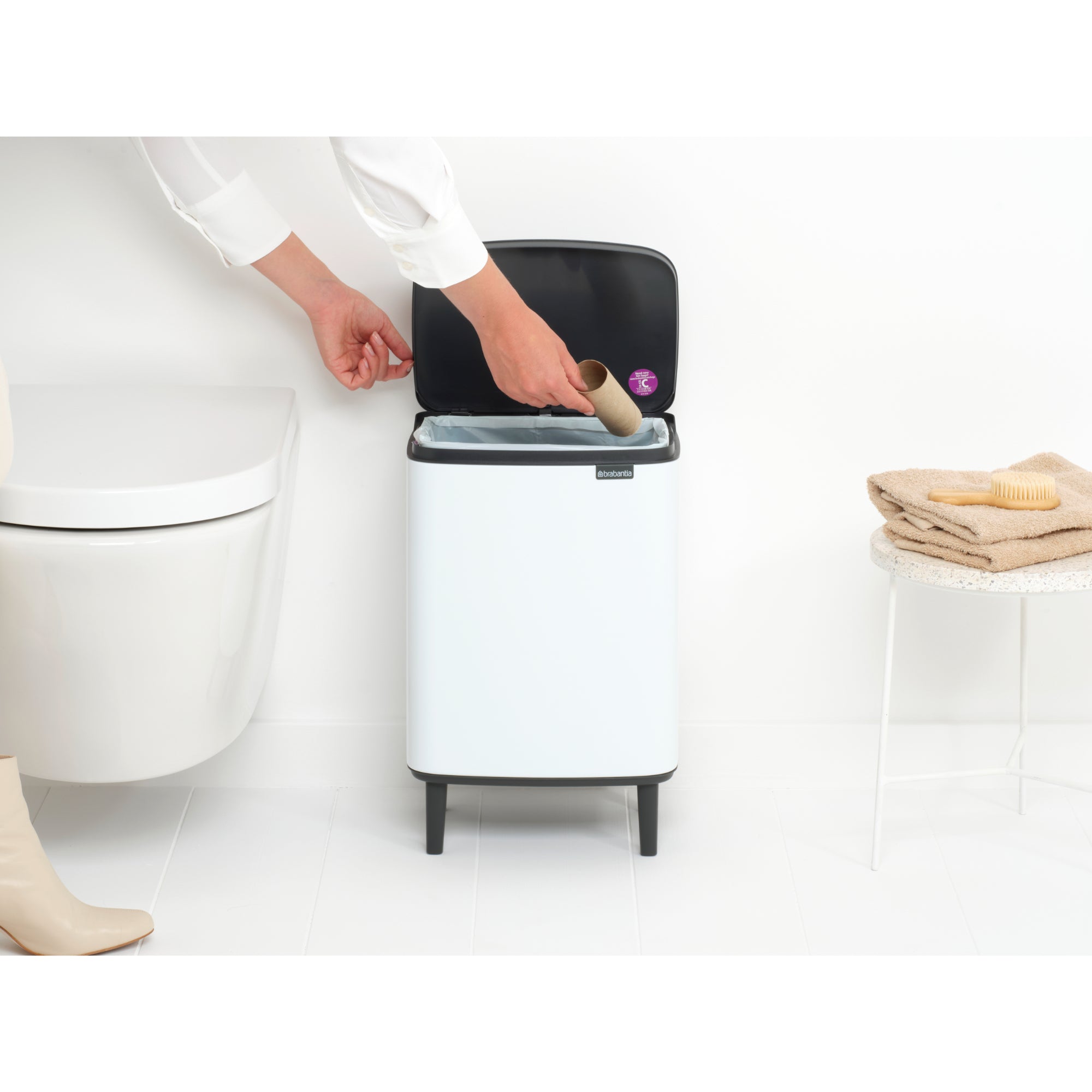 Brabantia BO Waste Bin Hi 12L White