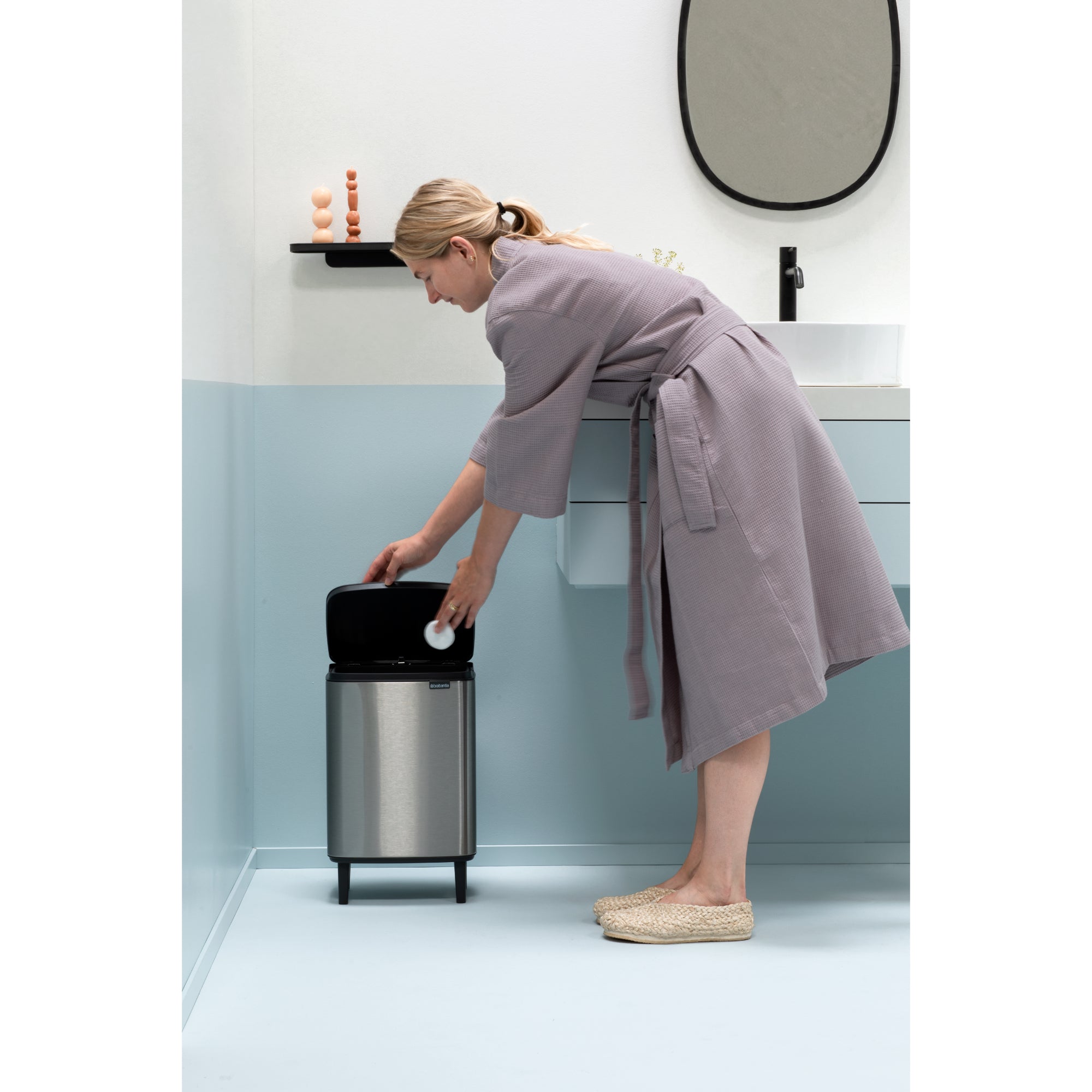 Brabantia BO Waste Bin Hi 12L Matt Steel FPP