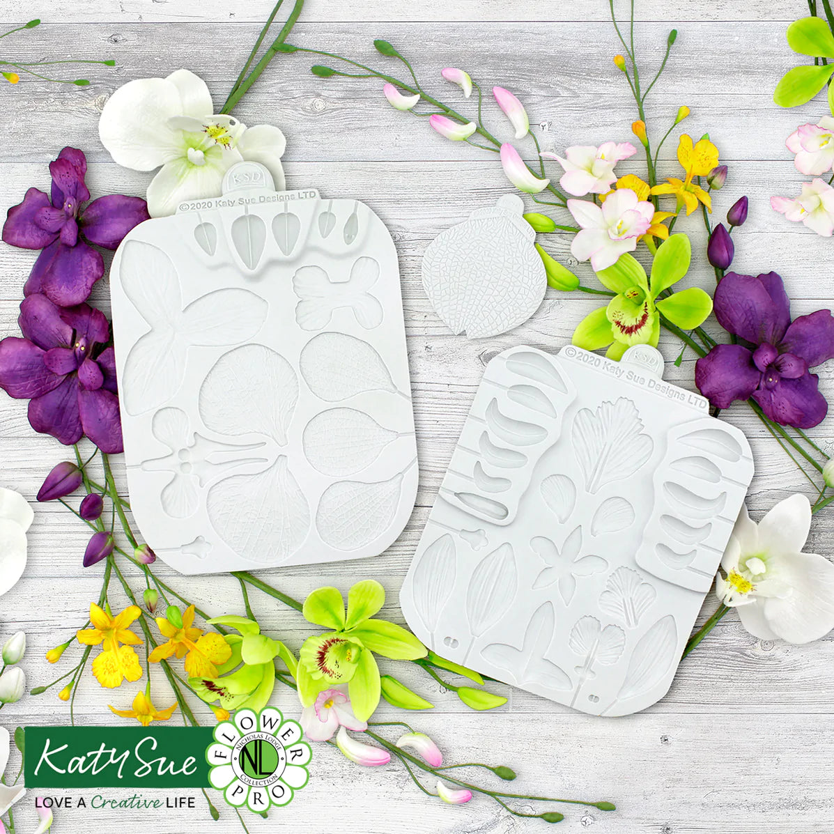 Katy Sue Silicone Mould & Veiner Set Ultimate Orchids