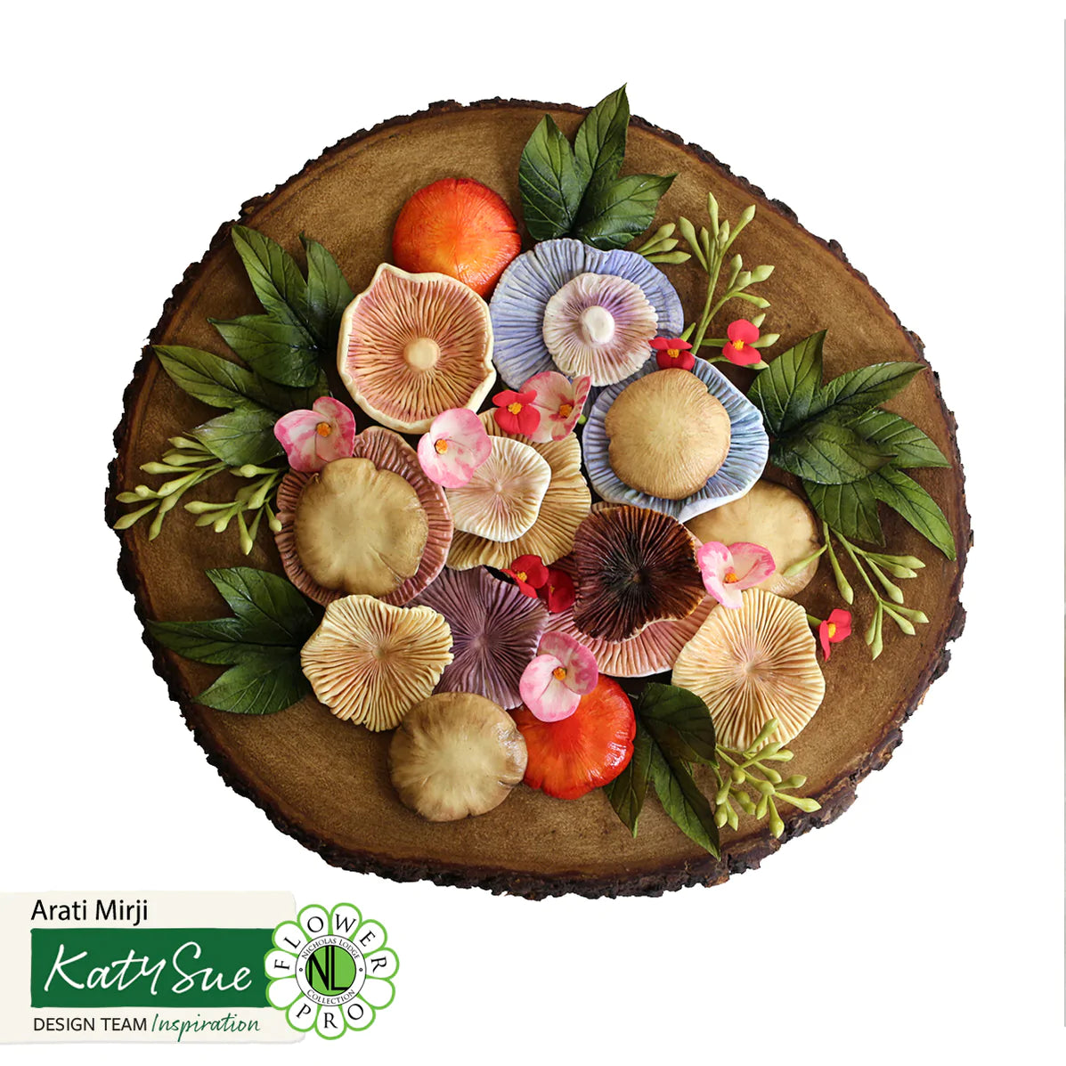 Katy Sue Silicone Mould & Veiner Toadstools & Mushrooms