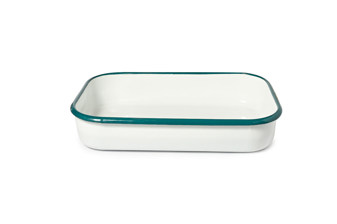 St. Clare White Enamel Baking Dish 36cm