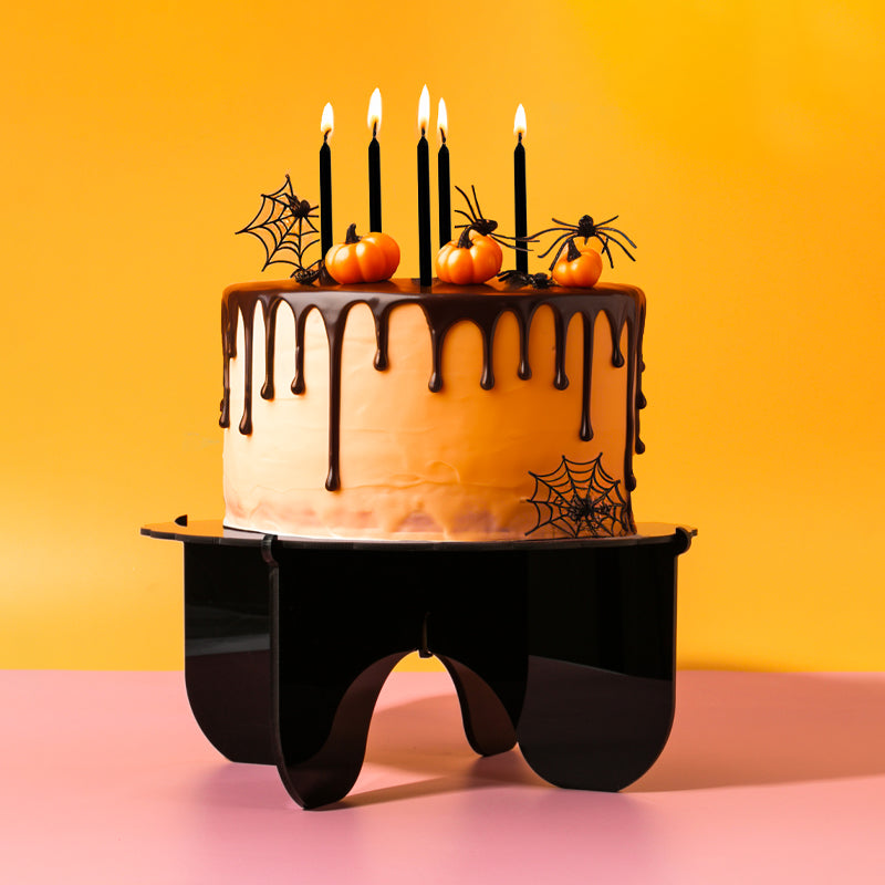Cake & Candle Plateau Gateau Cake Stand Black 3 Piece