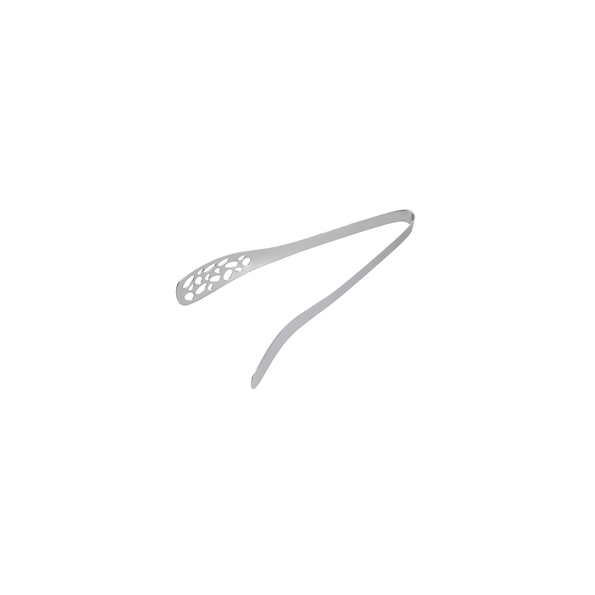Chef Inox Dual Perforated Solid Tongs Stainless Steel Mirror Finish 250mm