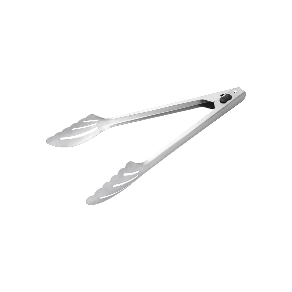Chef Inox Scalloped Head Utility Tong Stainless Steel Matte Finish 246mm