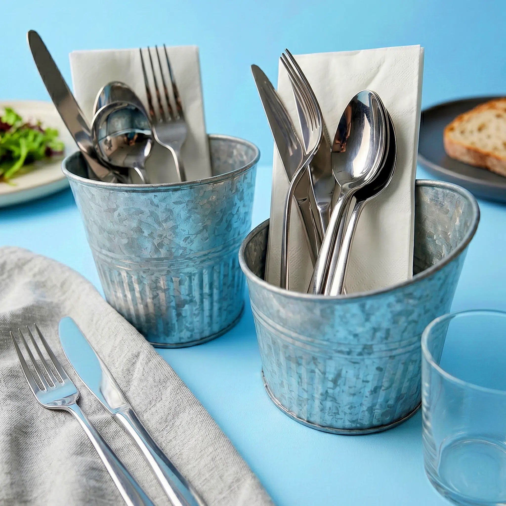 KH Classik Chef Galvanised Slant Top Table Caddy 13cm
