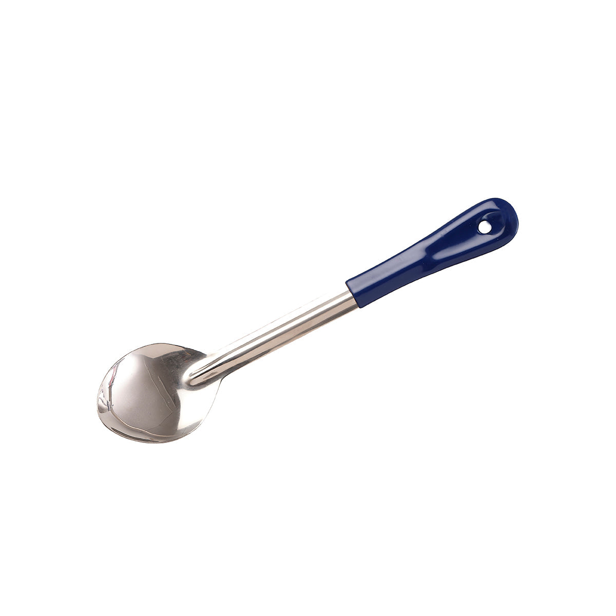 Chef Inox Basting Spoon Solid Stainless Steel Blue Handle 330mm