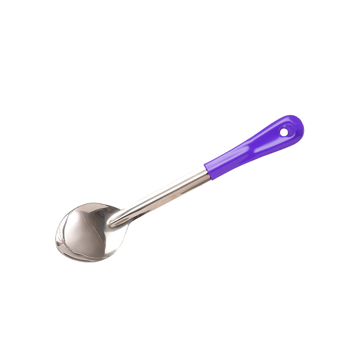 Chef Inox Basting Spoon Solid Stainless Steel Purple Handle 330mm