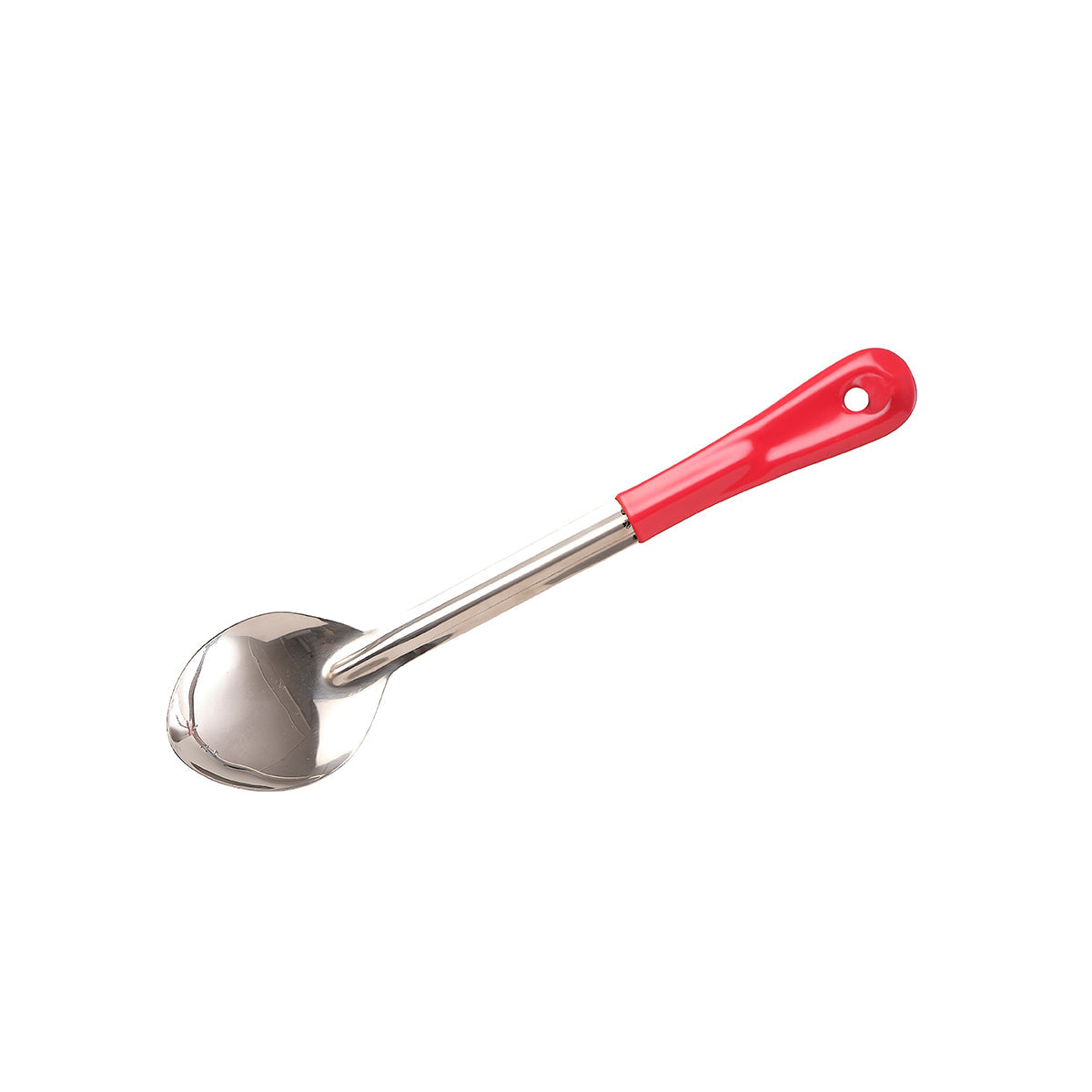 Chef Inox Basting Spoon Solid Stainless Steel Red Handle 330mm