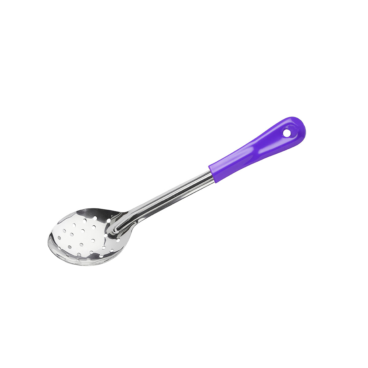 Chef Inox Basting Spoon Perforated Stainless Steel Purple Handle 330mm