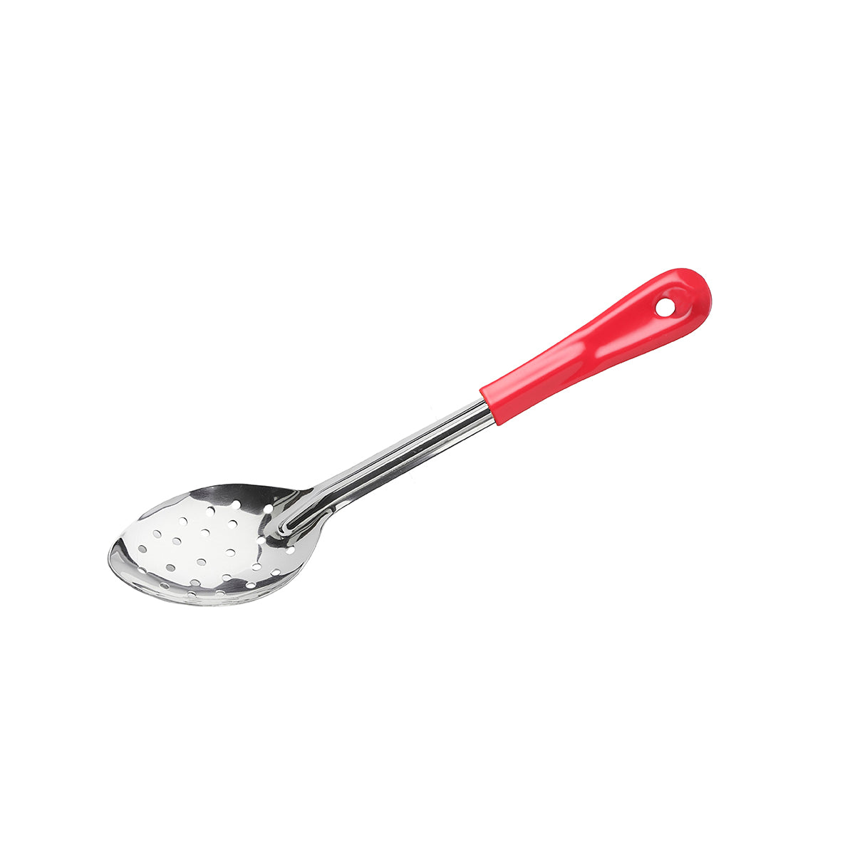 Chef Inox Basting Spoon Perforated Stainless Steel Red Handle 330mm