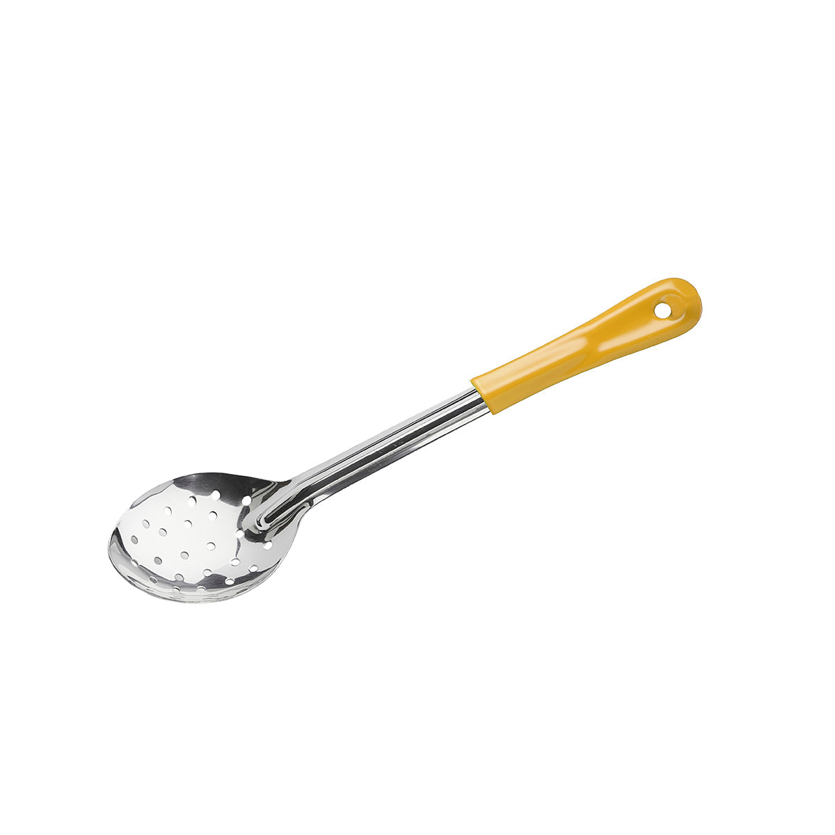 Chef Inox Basting Spoon Perforated Stainless Steel Yellow Handle 330mm