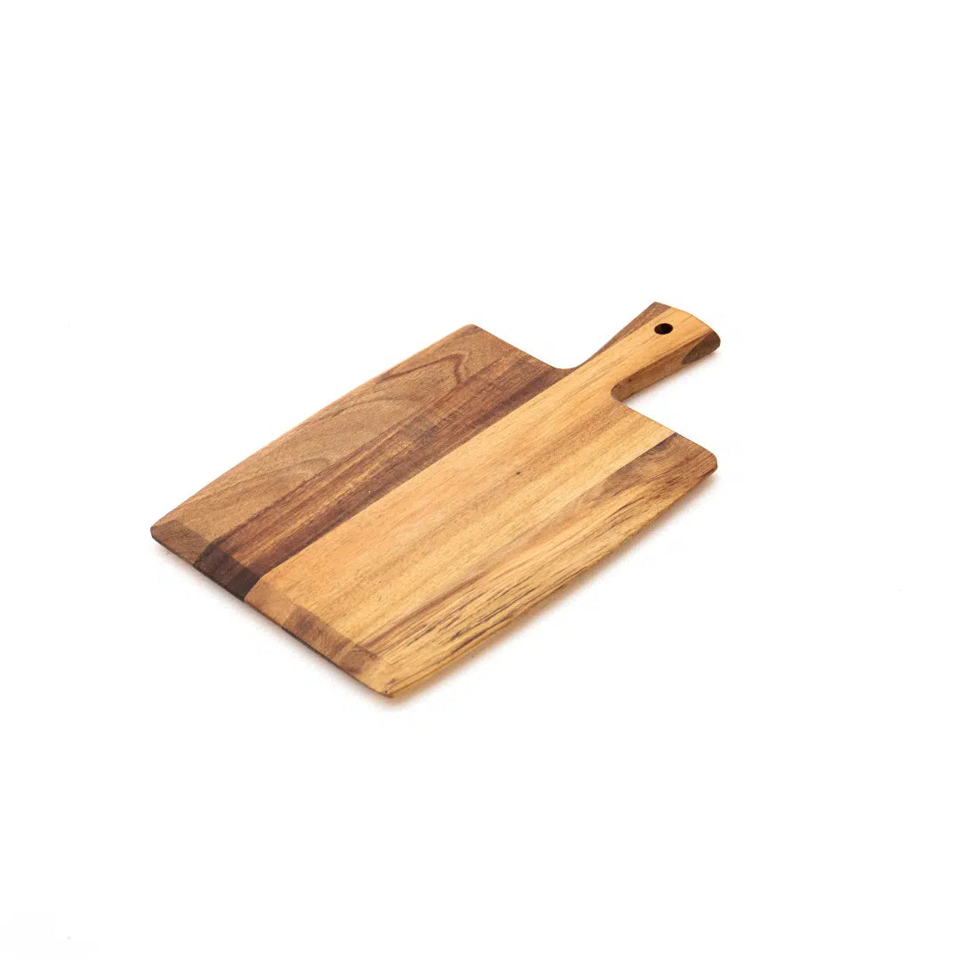 KH Hand Kraft Acacia Paddle Serving Board with Handle 30 x 20cm