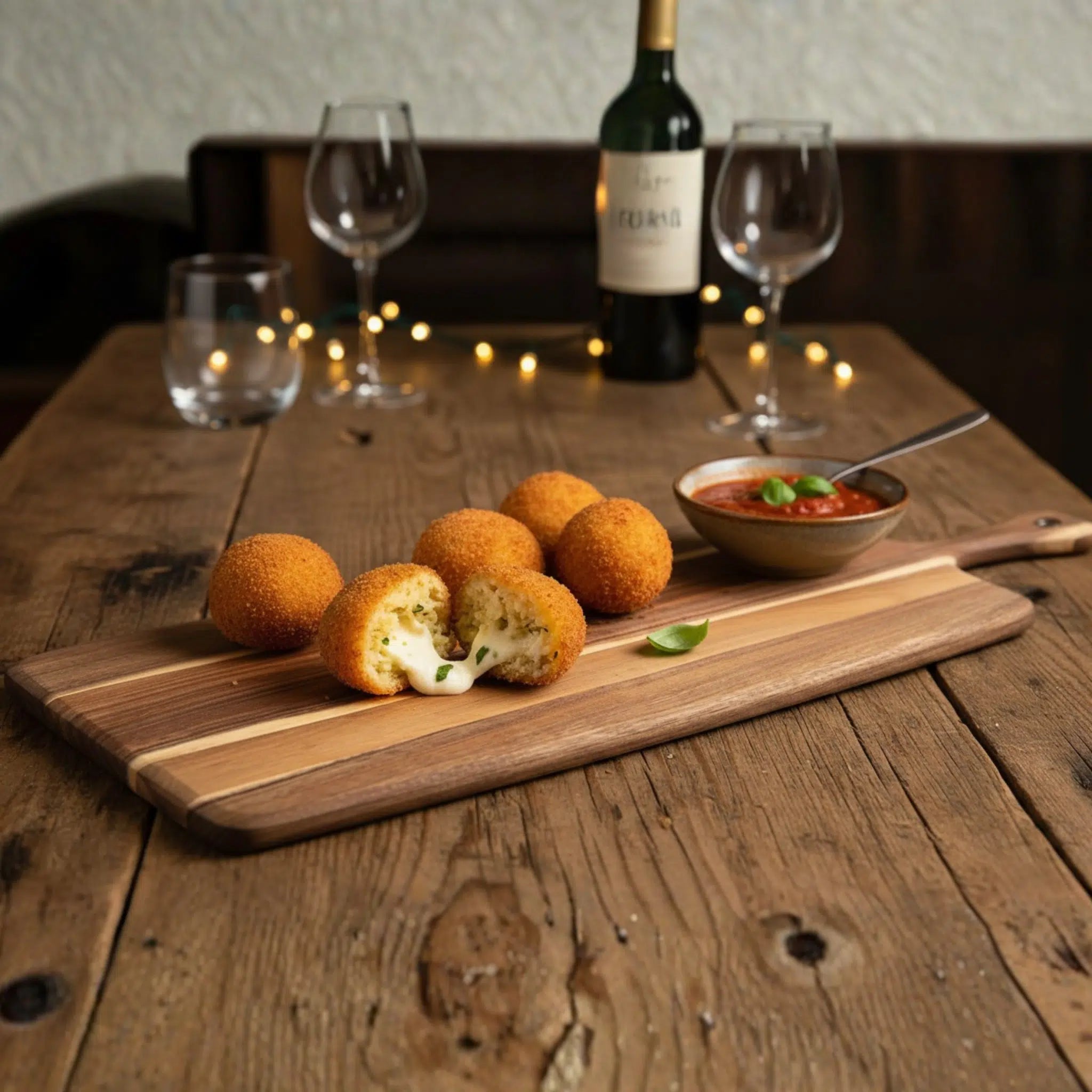 KH Hand Kraft Acacia Paddle Serving Board with Handle 43 x 25cm