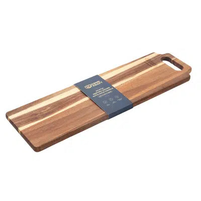 KH HandKraft Acacia Serving Board with Hole Handle 58 x 21.5cm