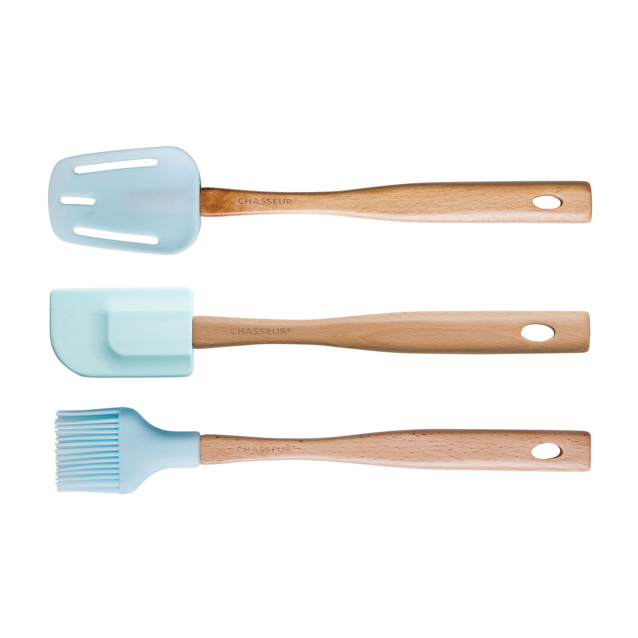 Chasseur Silicone Tool Set 3 Piece - Duck Egg Blue