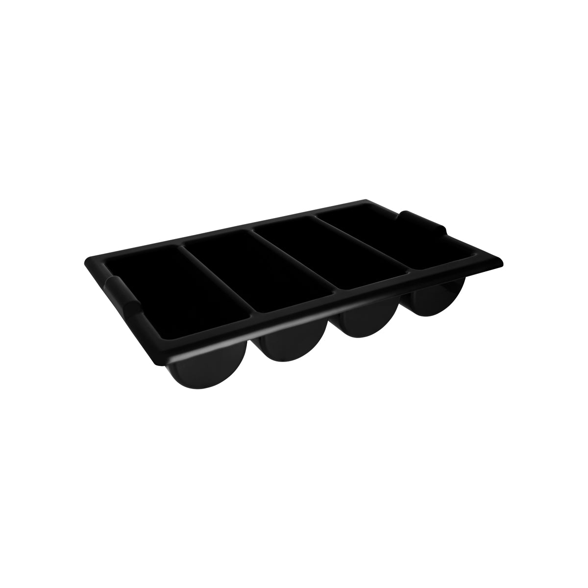 Chef Inox Cutlery Box Black 4 Compartment