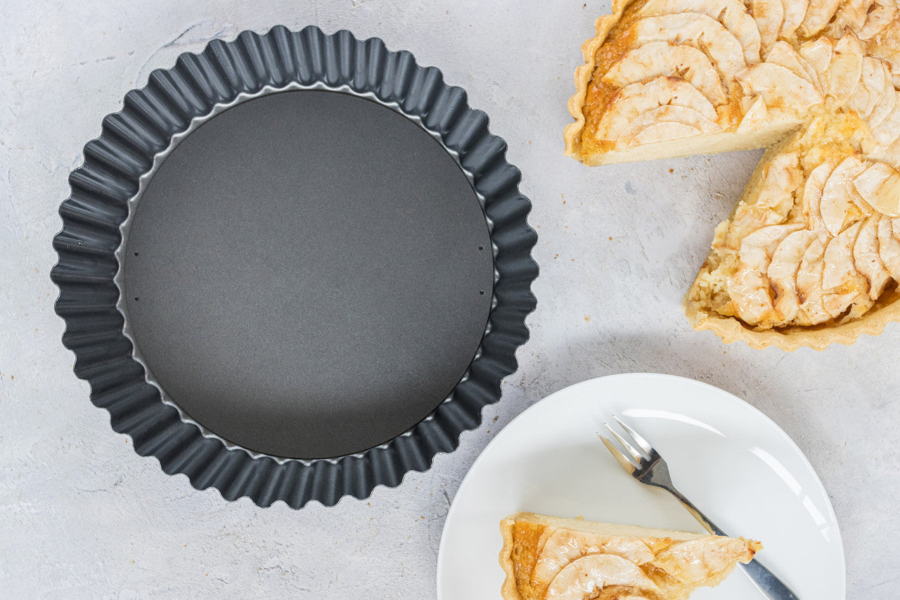 MasterCraft Non Stick Extra Deep Fluted Flan Tin 25cm