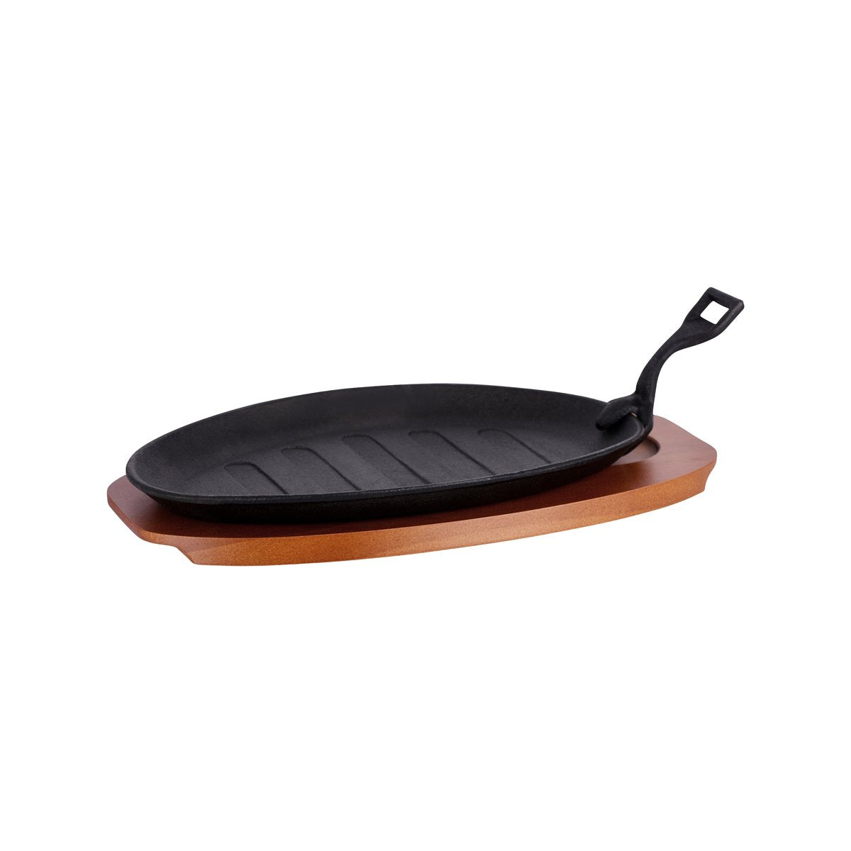 Chef Inox Steak Sizzler Cast Iron Gray Finish with Handle 290x180mm