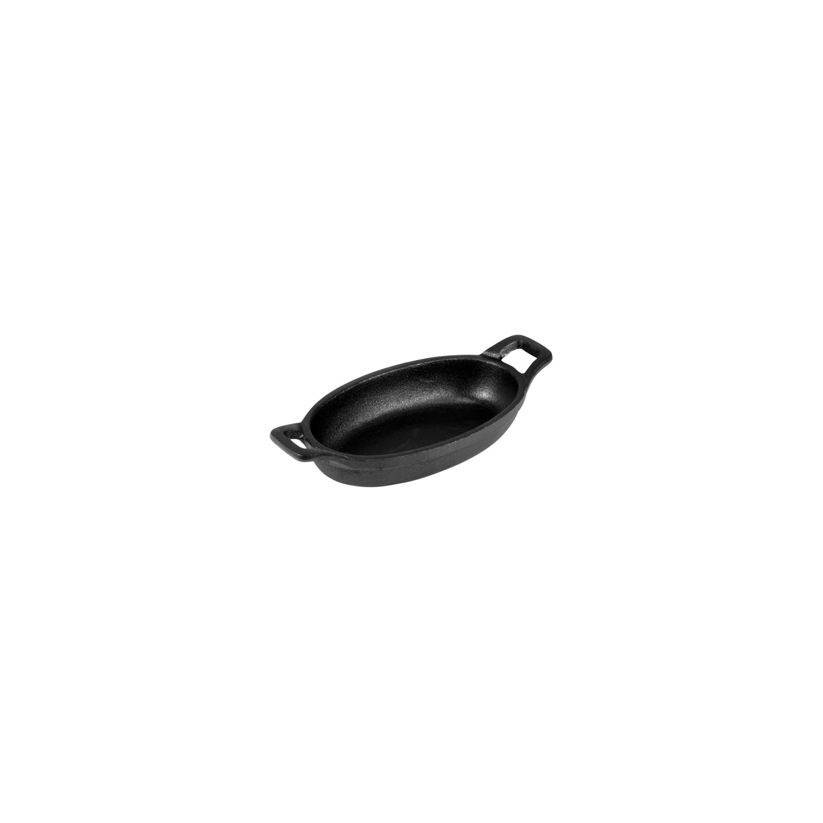 Chef Inox Cast Iron Mini Oval Gratin with Handles 150x95x30mm