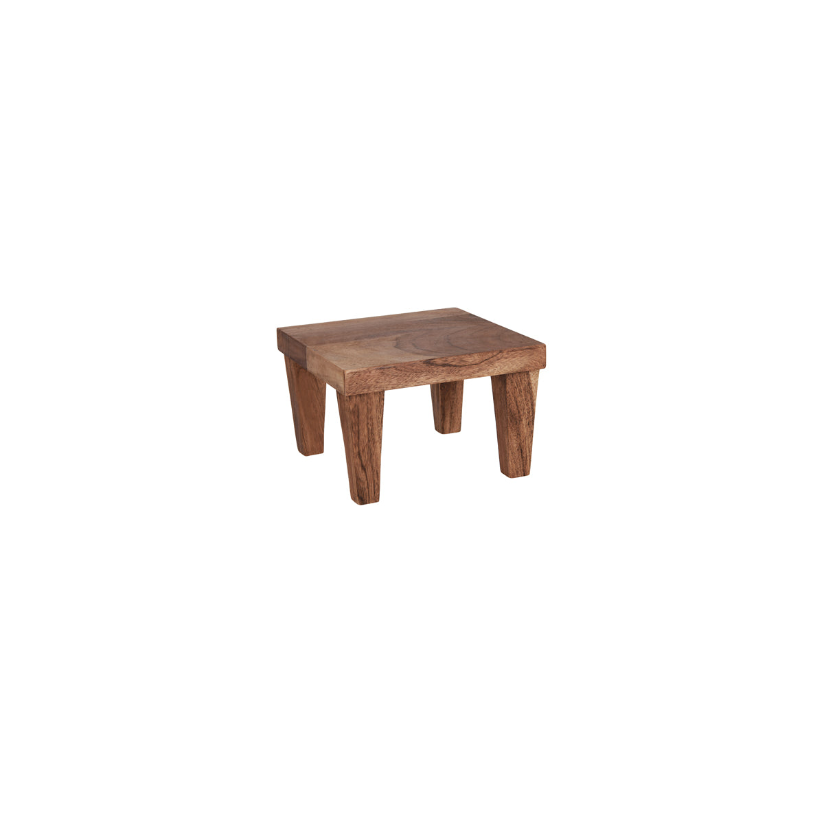 Chef Inox Serve Natural Acacia Square Stand with Legs 210x210x140mm