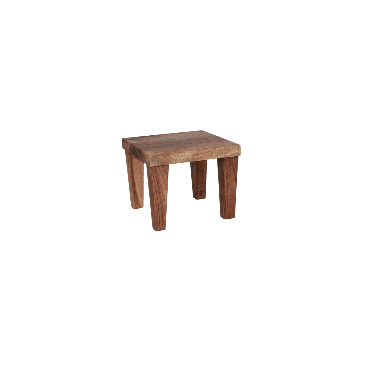 Chef Inox Serve Natural Acacia Square Stand with Legs 210x210x170mm