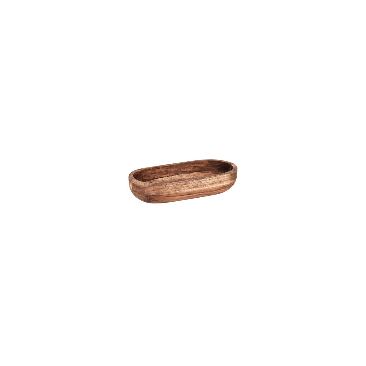 Chef Inox Serve Natural Acacia Oval Bowl 254x130x60mm