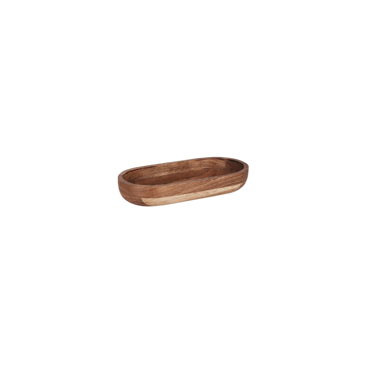 Chef Inox Serve Natural Acacia Oval Bowl 305x160x50mm