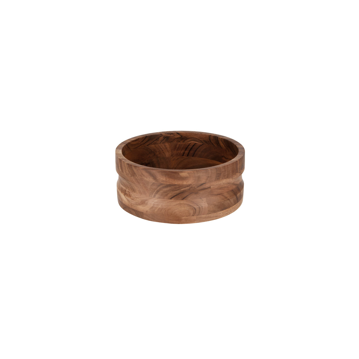 Chef Inox Serve Natural Acacia Round Bowl with Straight Sides 275x60mm
