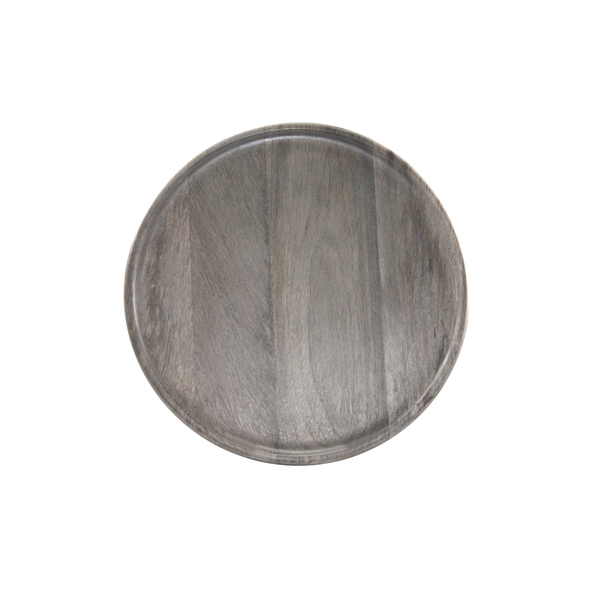 Chef Inox Mango Wood Round Serving Board Grey 300x15mm