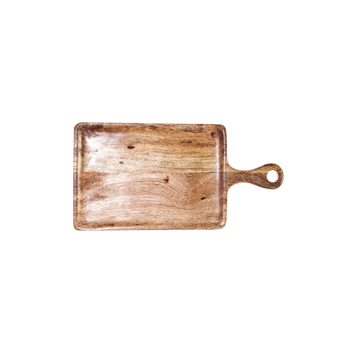 Chef Inox Rectangular Serving Board with Handle Natural 260x180x15mm