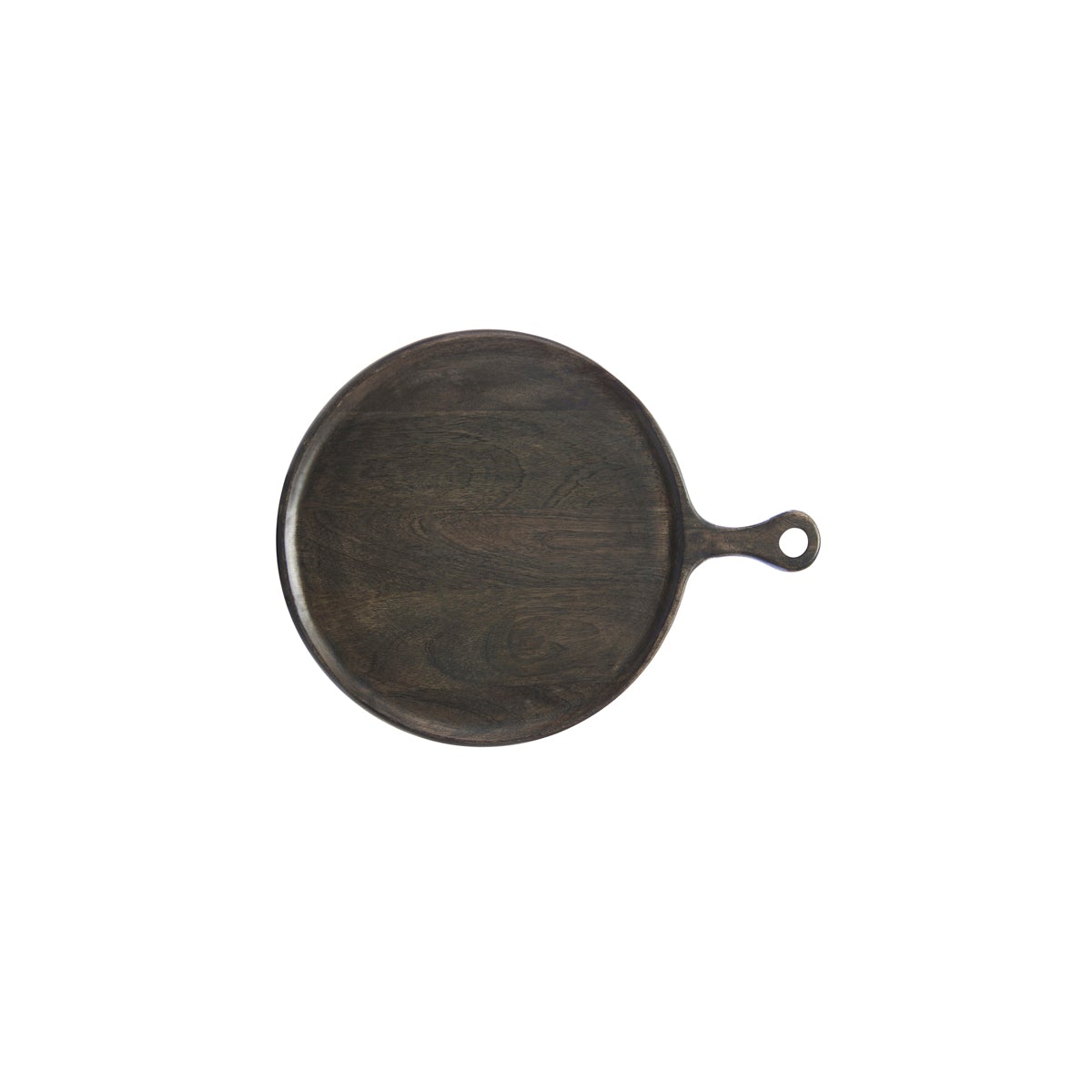 Chef Inox Round Serving Board with Handle Dark 250x15mm