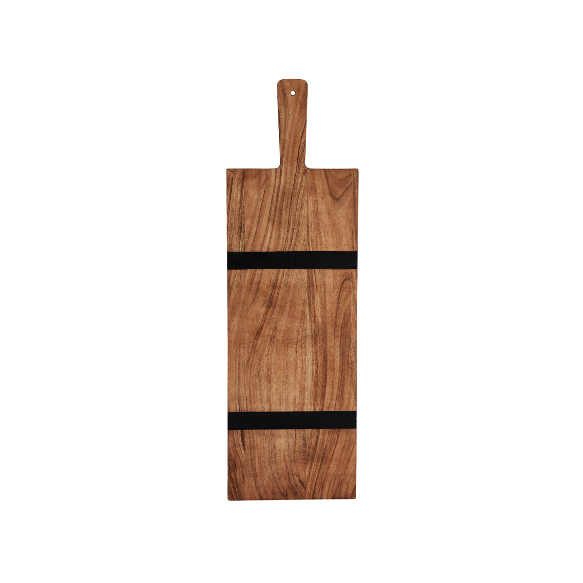 Chef Inox Serve Natural Acacia Paddle Board with Black Acacia Inlay 610x190x25mm