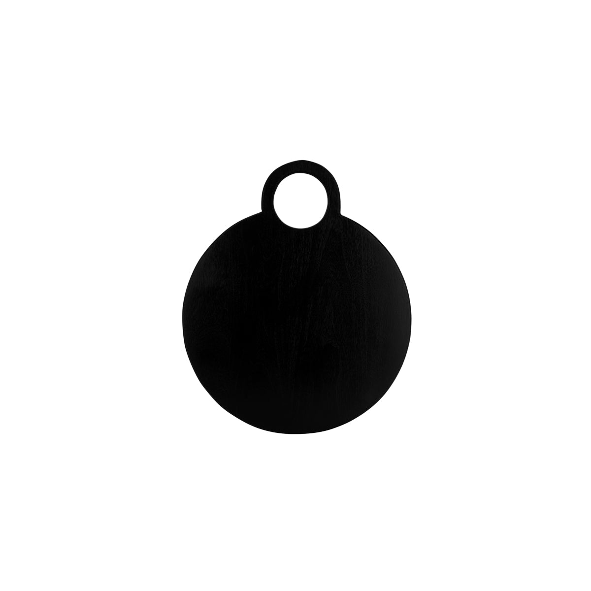 Chef Inox Serve Black Acacia Round Board with Loop Handle 470x370x15mm