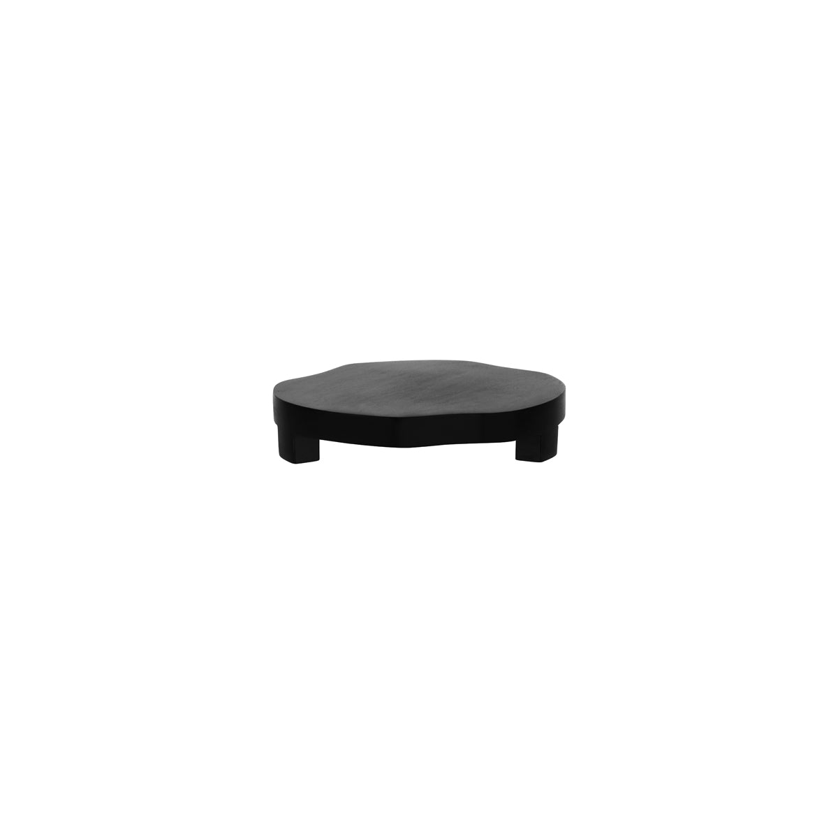 Chef Inox Serve Black Acacia Round Display Stand Footed 255x50mm