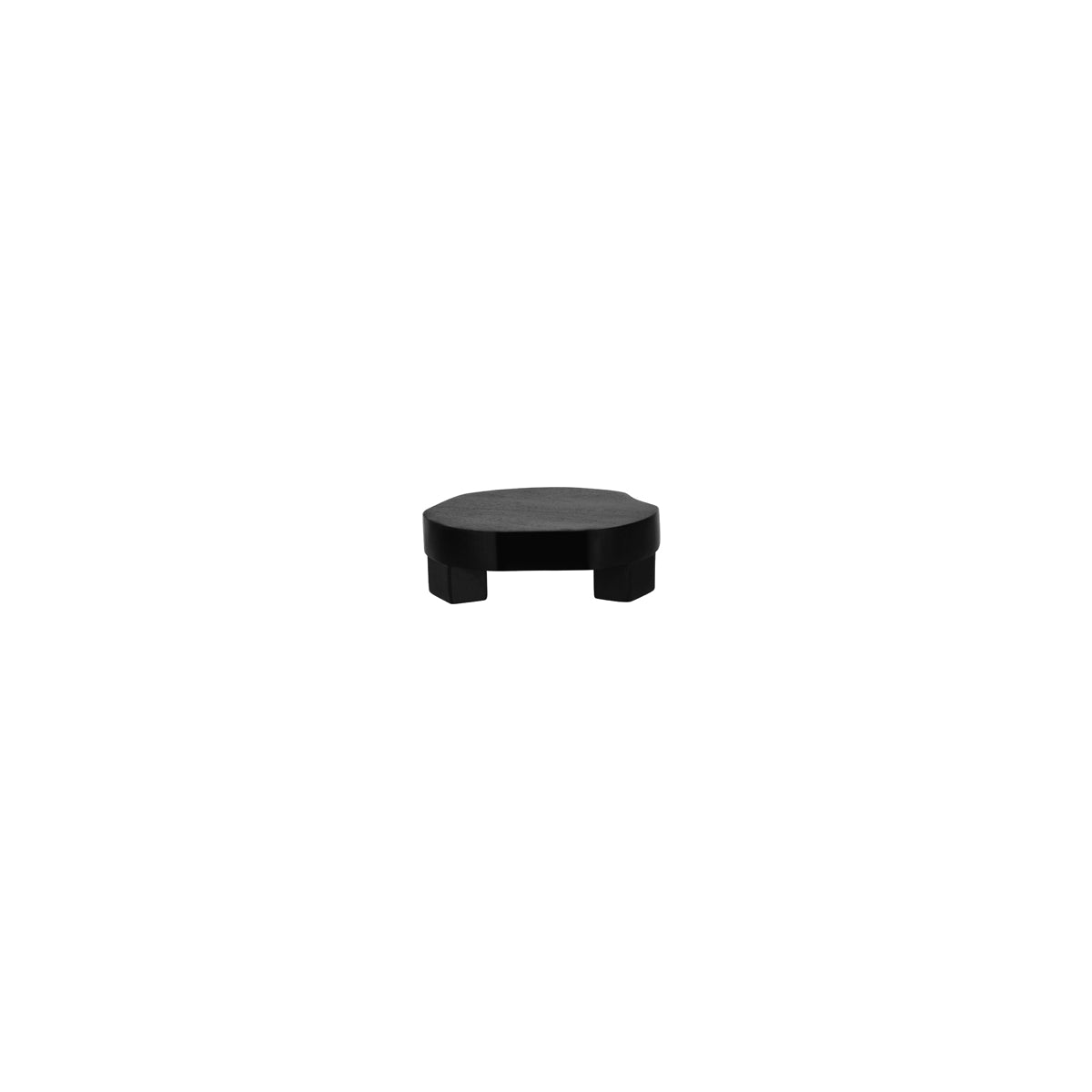 Chef Inox Serve Black Acacia Round Display Stand Footed 150x50mm