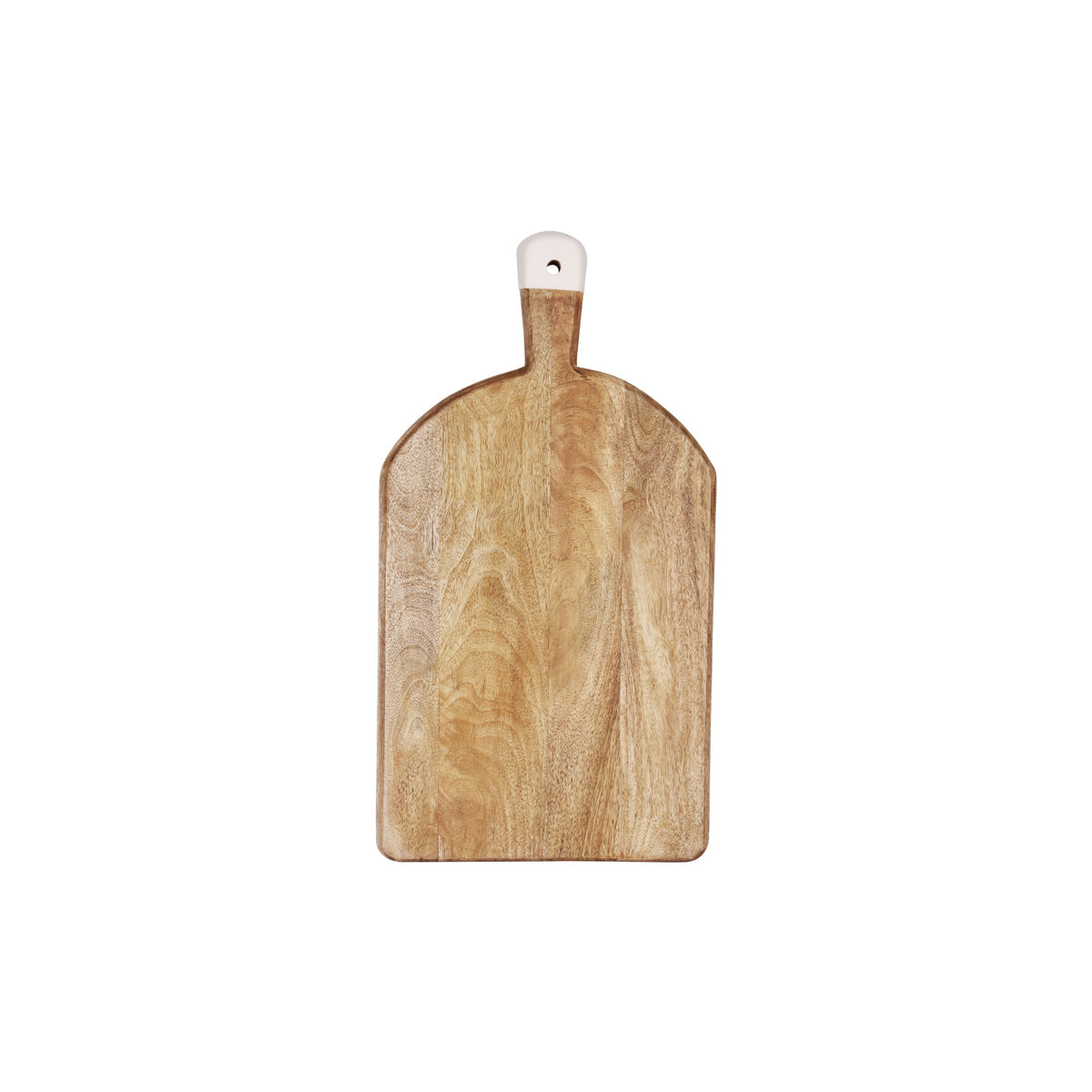 Chef Inox Mango Wood Rectangular Serving Board with White Handle 520x280x30mm