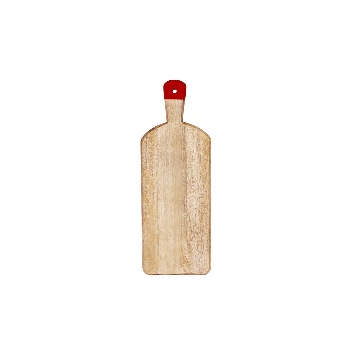 Chef Inox Mango Wood Rectangular Serving Board with Red Handle 500x180x40mm