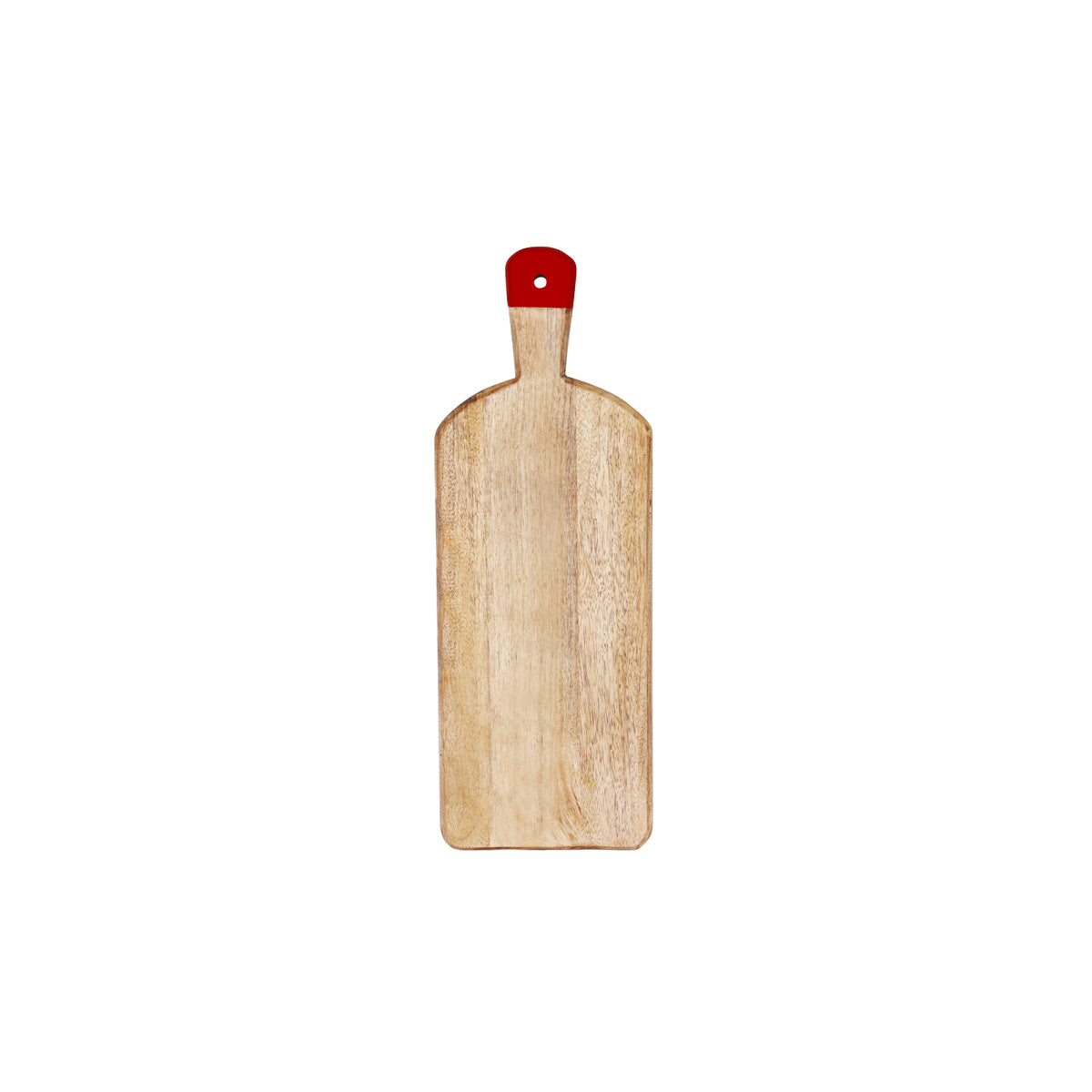 Chef Inox Mango Wood Rectangular Serving Board with Red Handle 500x180x40mm