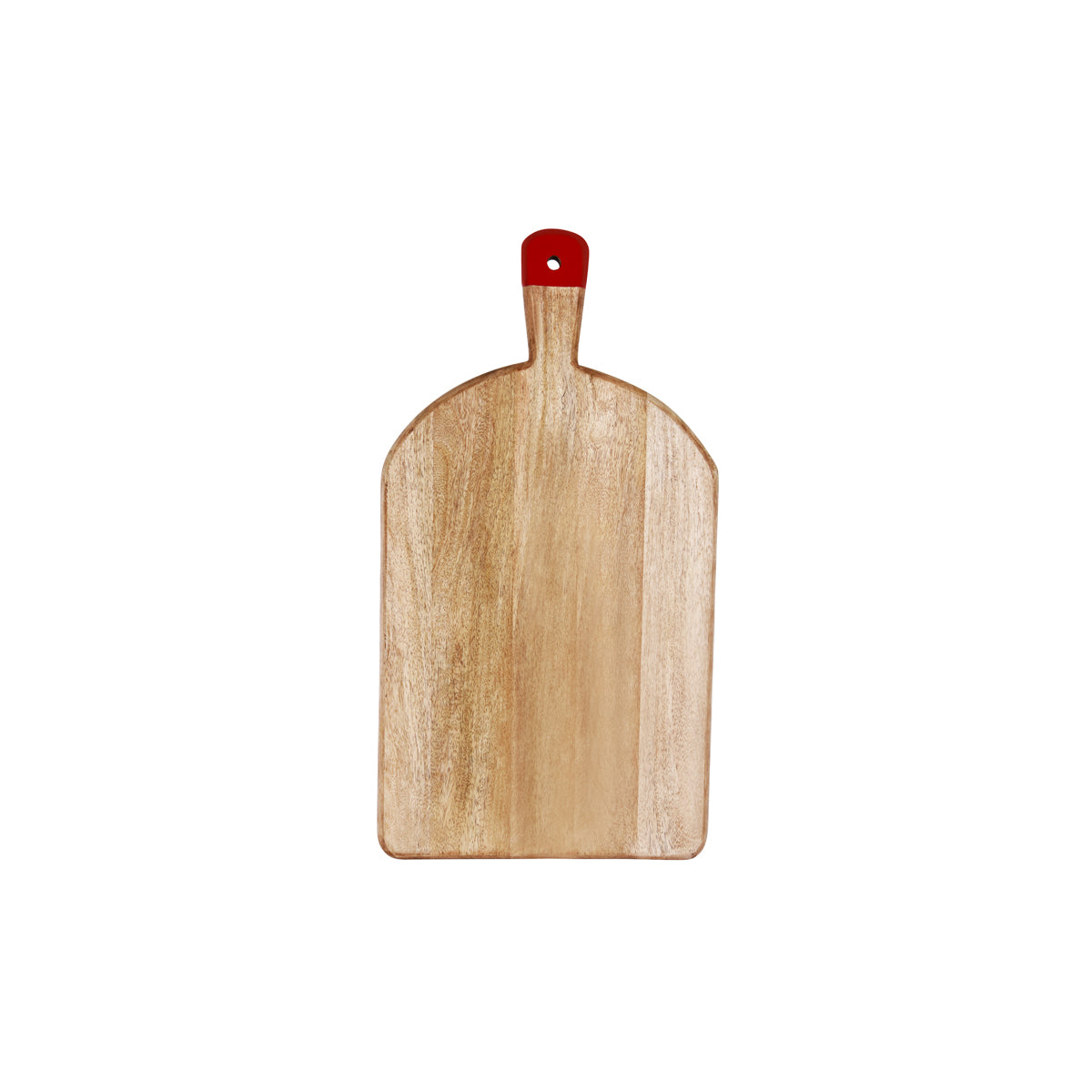Chef Inox Mango Wood Rectangular Serving Board with Red Handle 520x280x40mm
