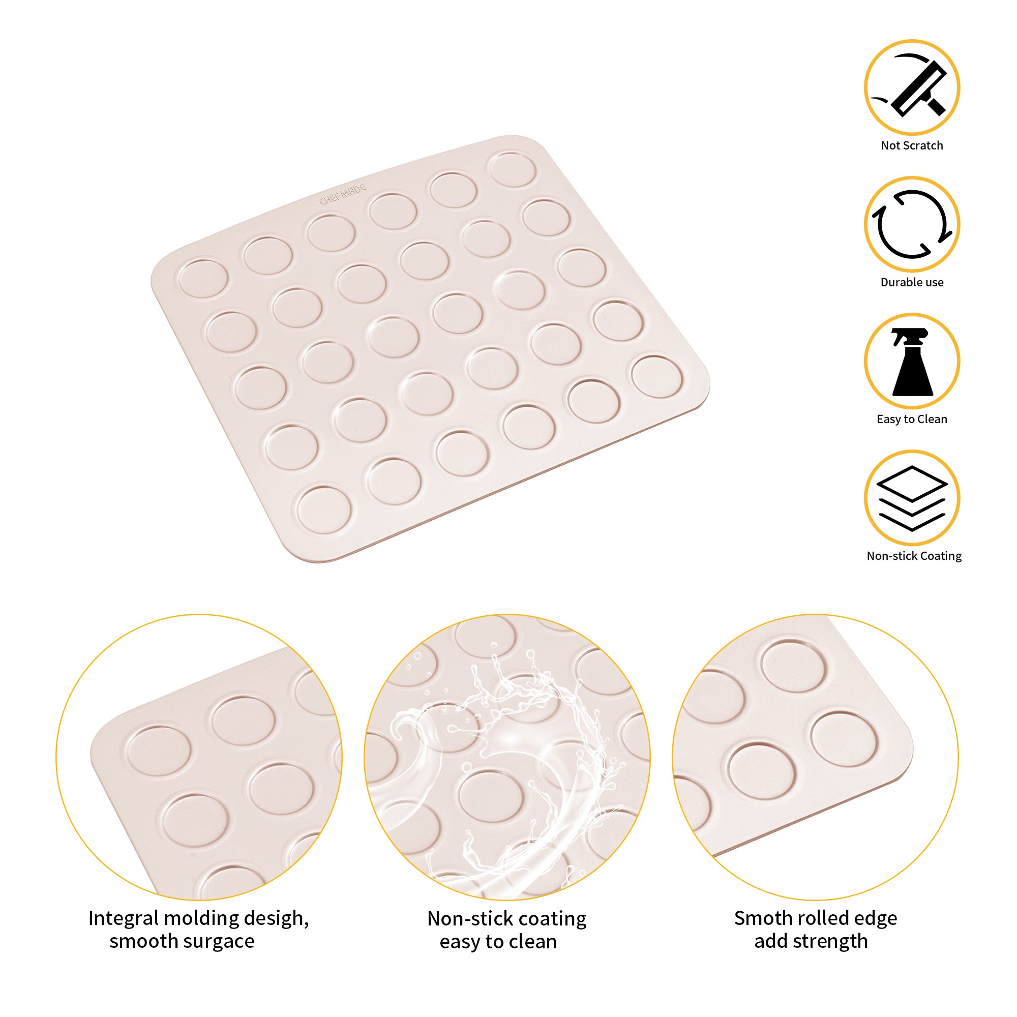 CHEFMADE Macaron Baking Sheet 30 Piece (WK9249)