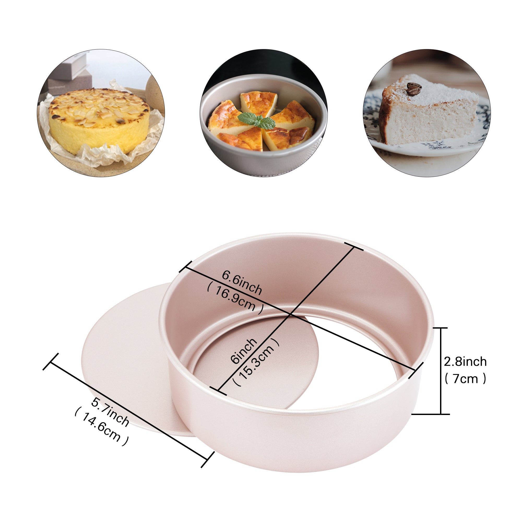 CHEFMADE Round Cake Pan with Loose Base 17cm (WK9052)