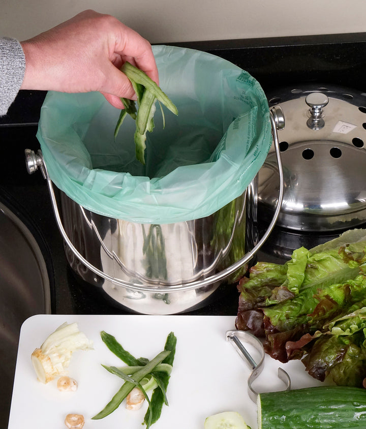 RSVP Endurance Stainless Steel Jumbo Compost Bin 5.7L