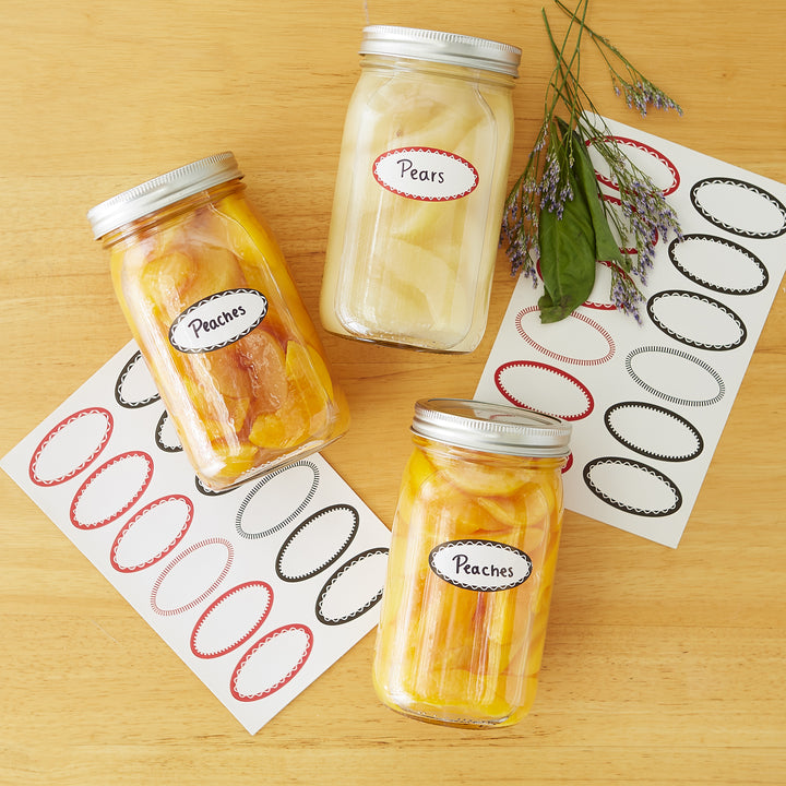 RSVP Canning Oval Jar Labels Pack of 48