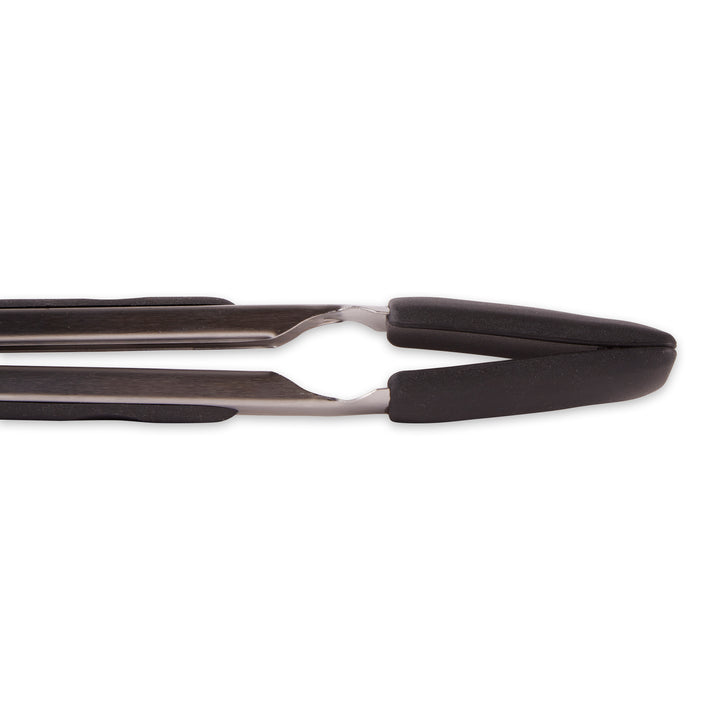 RSVP Endurance Square Tip Silicone Tongs 23cm - Black