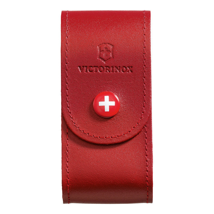 Victorinox Leather Belt Pouch 91mm 5-8 Layer Push Button (Red)