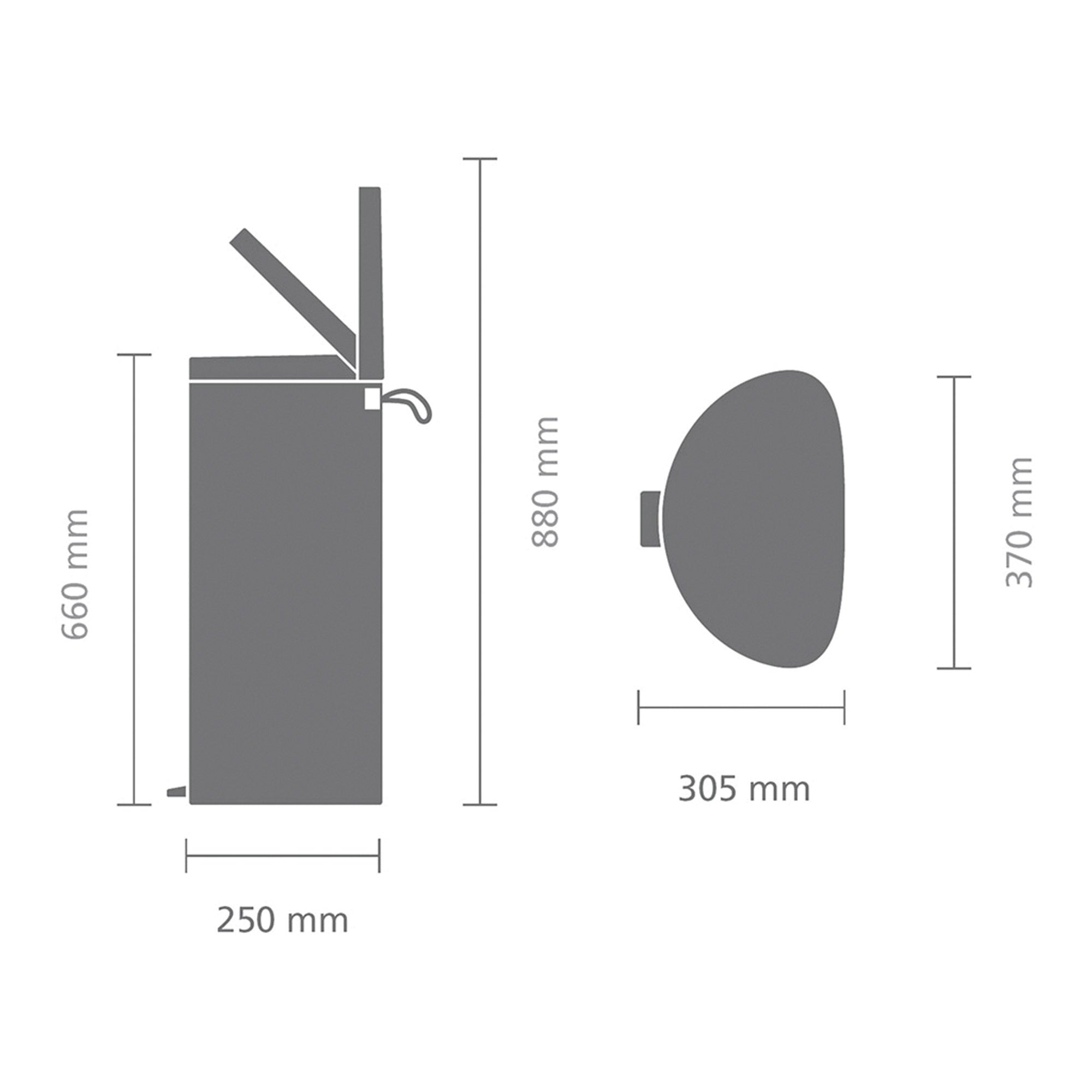 Brabantia Pedal Bin FlatBack 30 Litre - FPP Matt Steel