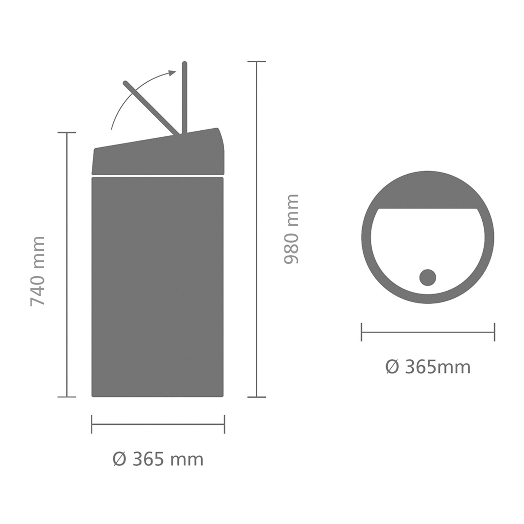 Brabantia Touch Bin Twin Bin 40 Litre (2 x 20 l) - FPP Matt Steel