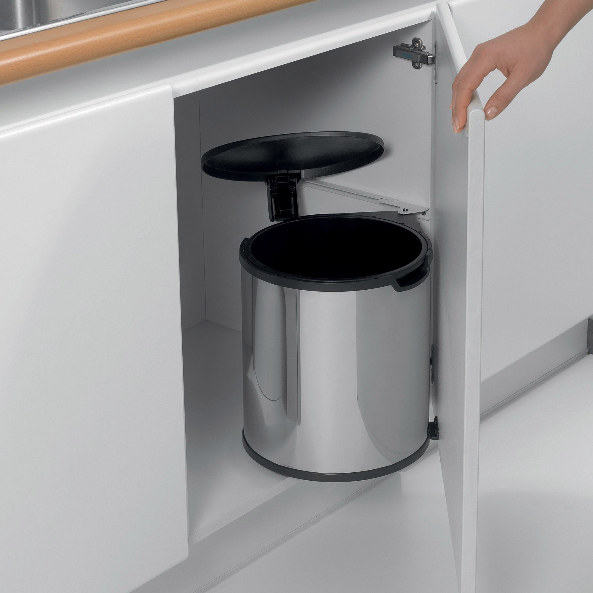 Brabantia Built-in Bin 15 Litre De Luxe - Brilliant Steel