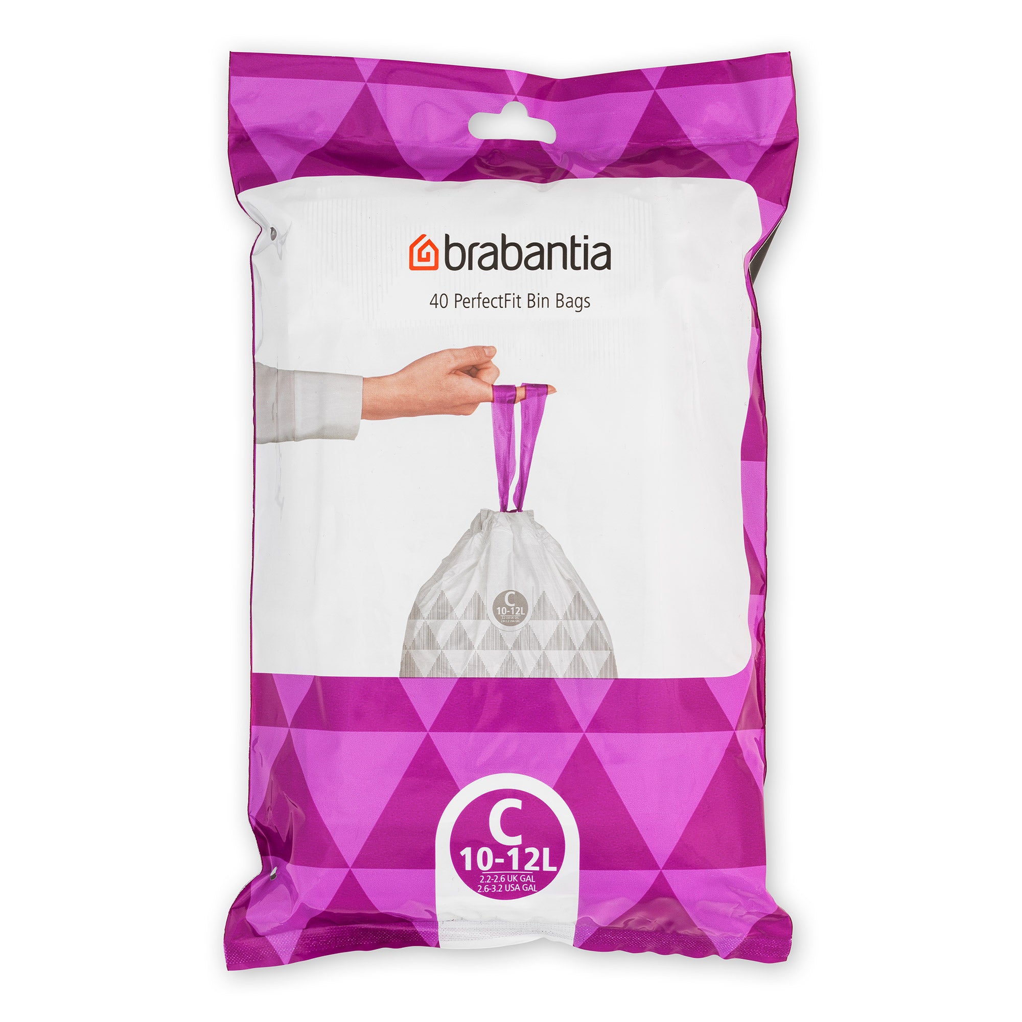 Brabantia Bin Liner Code C (10-12 Litre) 40 Bags Dispenser Pack